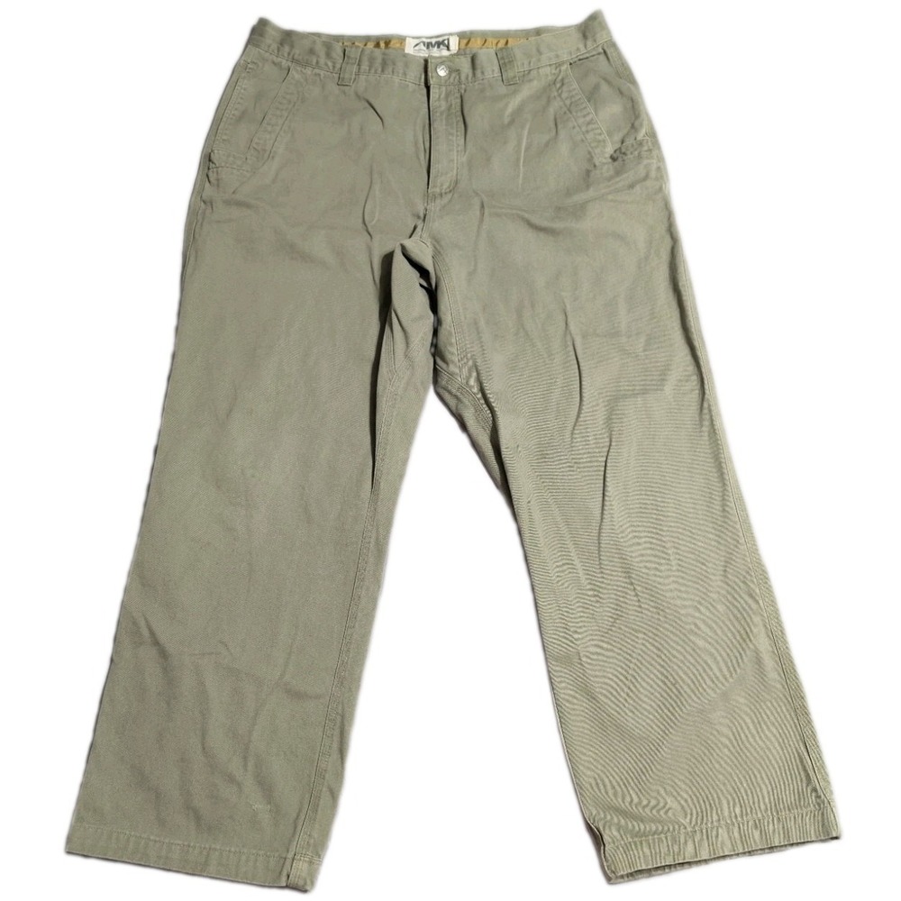 Mountain Khakis Original Mountain Pants Mens 38x30 Green Canvas Cotton